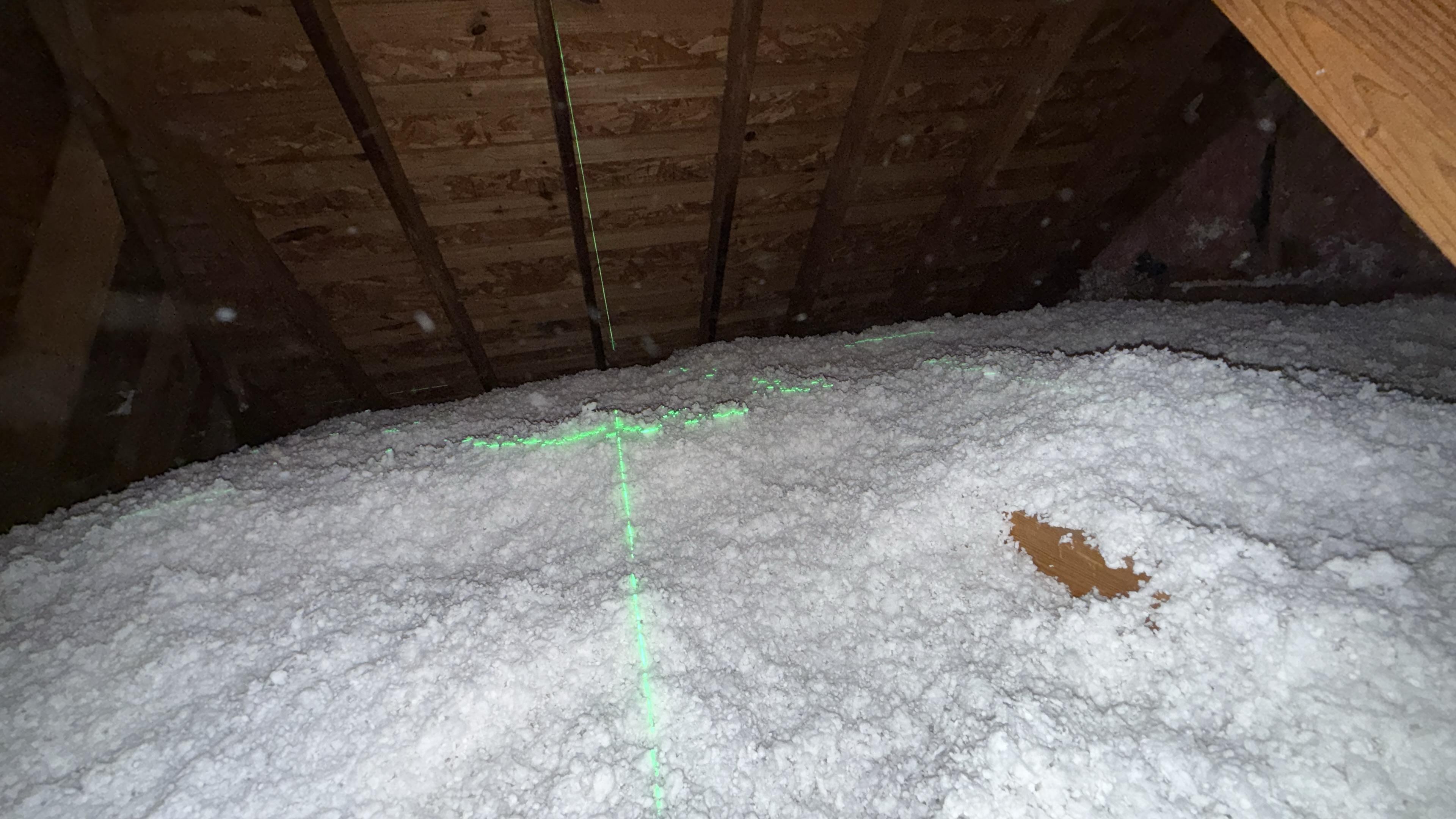 Blown attic insulation work