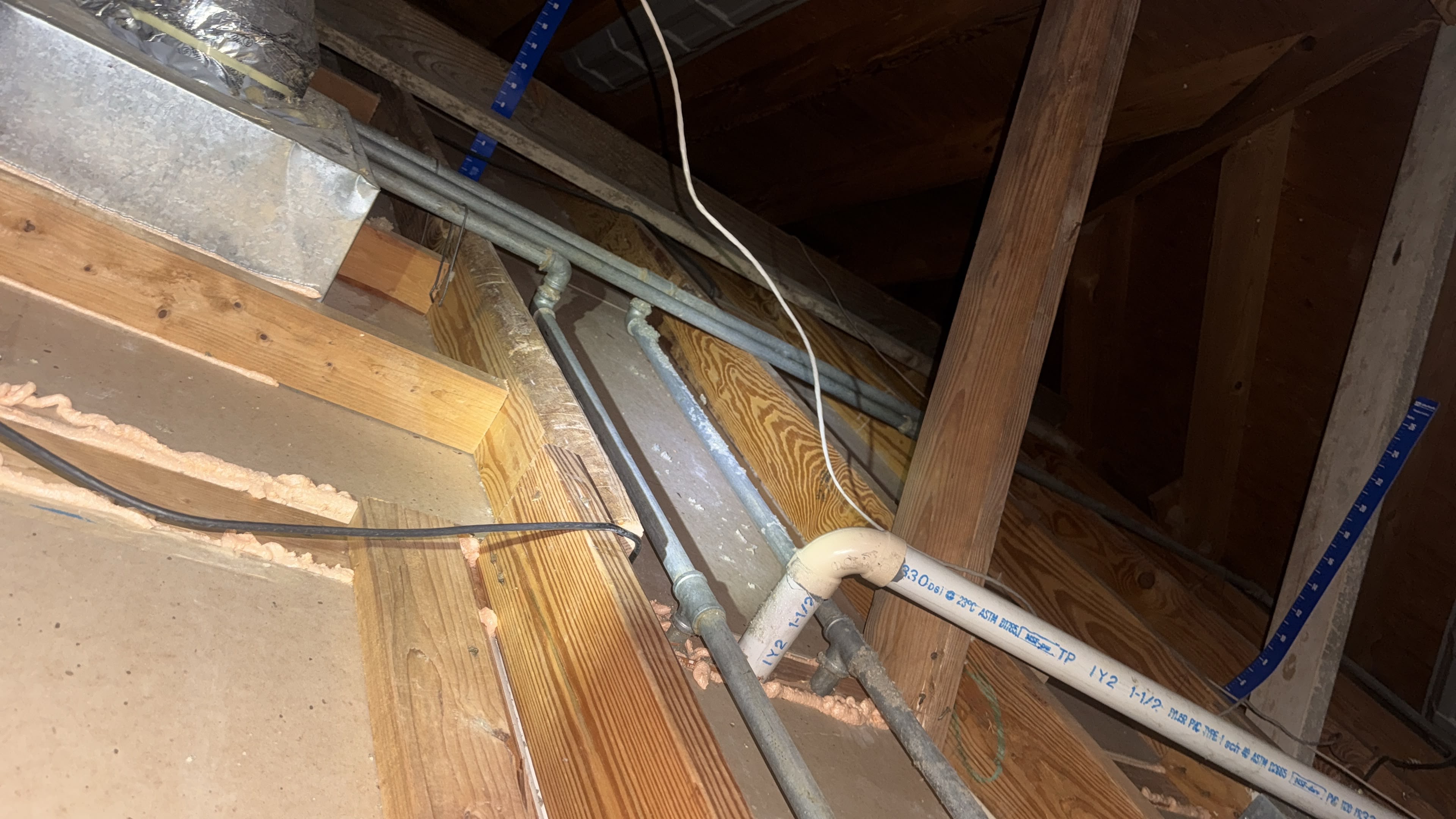 Cleanup attic insulation work